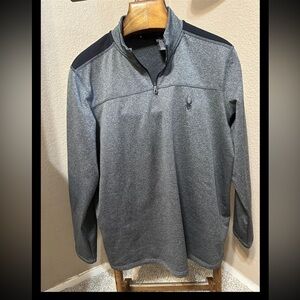SPYDER active mens 1/4 zip sweatshirt Mens Large gray